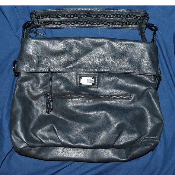 Billabong Convertible Top Handle Tote Hobo Bag Purse Black - Picture 1 of 10